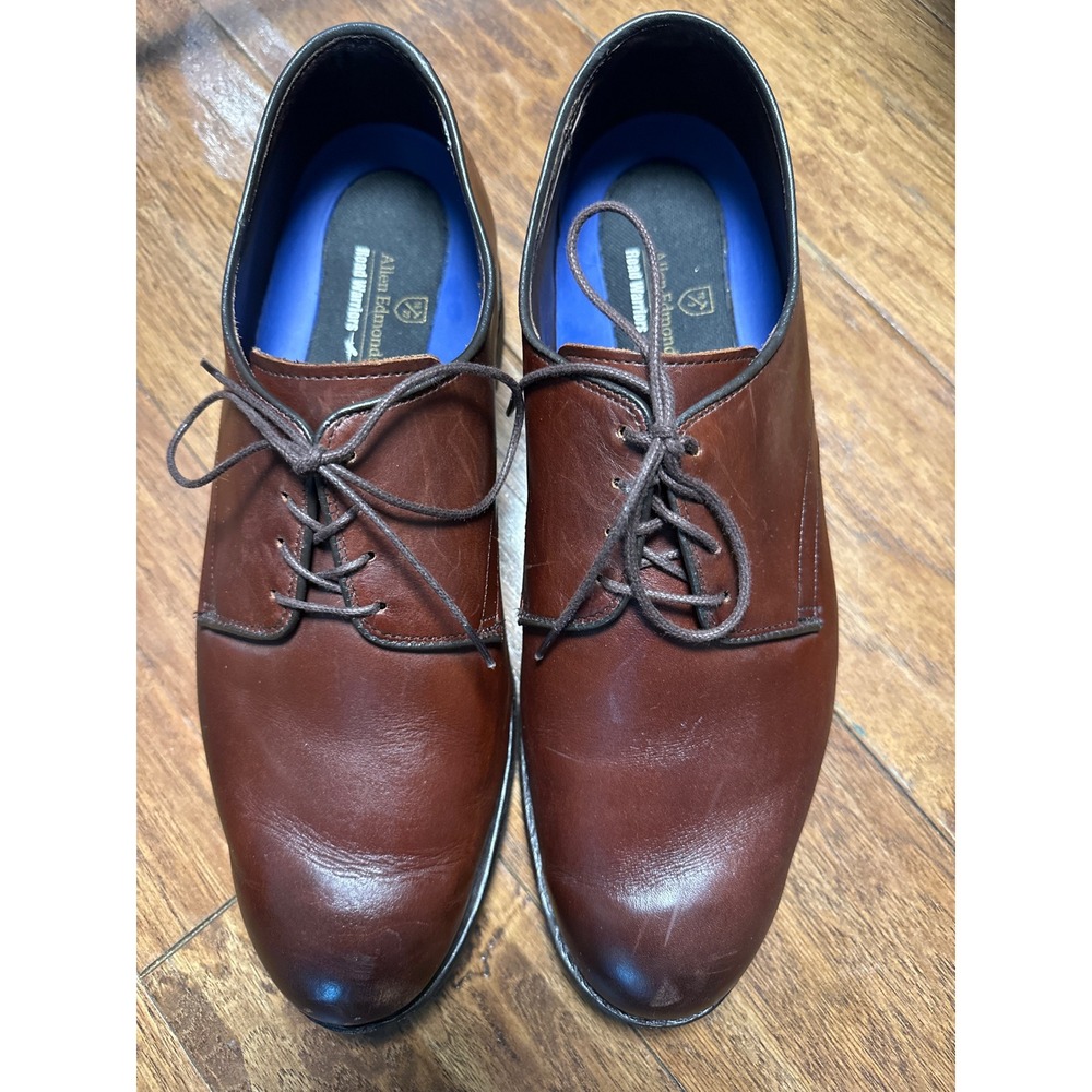 Allen Edmonds Road Warriors Brown‎ Leather Lace Up Dress Shoes Mens